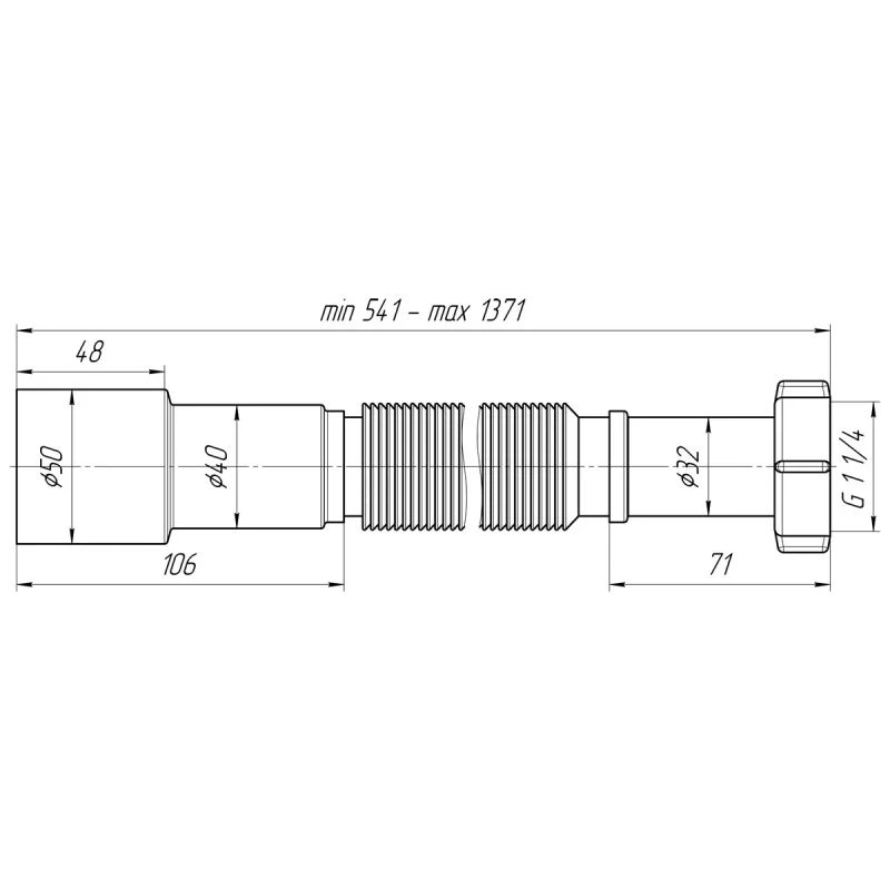 Гнучка труба ANI-plast K216, 1 1/4