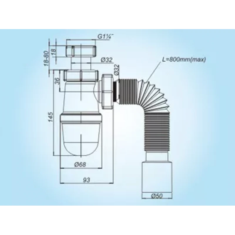 Сифон SOLOPLAST 1 1/4