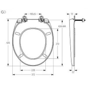 Сидение для унитаза SOLOPLAST 