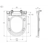 Сидение для унитаза СПД-12 Верона Slim 346х442 мм с пластиковой крепью и микролифтом.