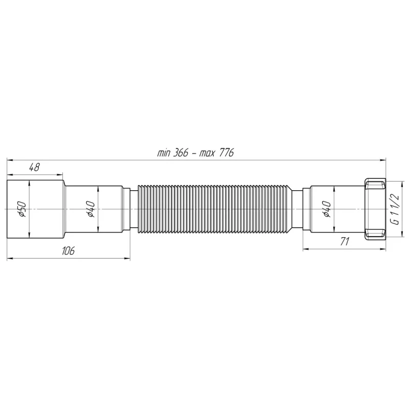 Труба гибкая ANI PLAST K106 1 1/2