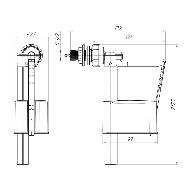 Арматура наполнения ANI PLAST WC5050 G1/2