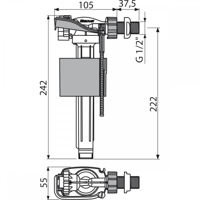 Впускной механизм ALCA PLAST A160-1/2 1/2