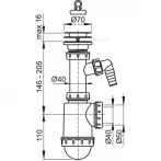 Сифон ALCA PLAST A441Р 1 1/2
