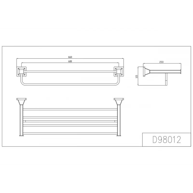 Полиця з рушникотримачем GAPPO G1924, хром