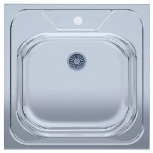 Мийка нерж.UA 5050 товщ-0.4mm, р-р-500*500*140mm Polish (накладна) {20}