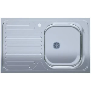 Мийка нерж.UA 5080-R товщ-0.4mm, р-р-500*800*140mm Polish (накладна) {20}