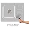 Кухонна мийка WEZER 6350(08) Satin 630x500x180 мм + сифон