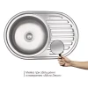 Кухонна мийка WEZER 7750(06) Deсor 770x500x160 мм + сифон