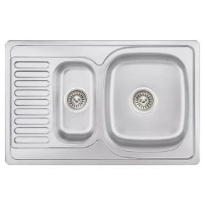 Кухонна мийка WEZER 7850(08) Satin 780x500x180 мм + сифон