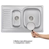 Кухонна мийка WEZER 7850(08) Satin 780x500x180 мм + сифон