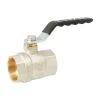 Кран кульовий ITAL PN25 1 1/2" ВВ нікельований з ручкою-вентилем
