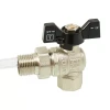 Кран кульовий ITAL PN40 1/2" кутовий нікельований з напівзгоном