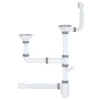 Сифон для кухни ITAL K1116D 3 1/2"x40 с двумя разноуровневыми выпусками для стиральной машины с гофротрубой 40x40/50