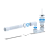 Сифон для душового піддону ANI PLAST E016 1 1/2" плоский з гнучкою трубою 40/50 довжиною 375 мм