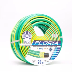 Шланг для полива EVCI Plastik Floria 3/4" ПВХ четырехслойный армированный 50 м для систем полива.