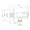 Кран приладовий WEZER SOL21A-15 1/2"x1/2" нержавіюча сталь