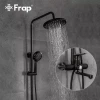 Душевая система FRAP F2449-6 с поворотным изливом-переключателем на лейку 3 режима черный/хром