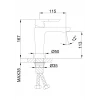 Смеситель для умывальника FRAP F1034 белый/хром
