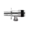 Кран приборный WEZER SOL21A-12 1/2"x1/2" нержавеющая сталь