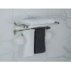 Полка для полотенец поворотная FRAP F30424 с 6 крючками нержавеющая сталь