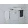 Полка для полотенец поворотная FRAP F30424 с 6 крючками нержавеющая сталь