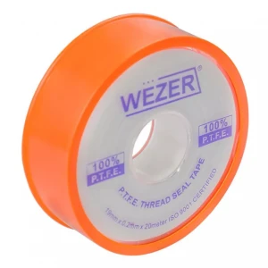 Фум стрічка WEZER PTFE 19x0.2 мм 20 м біла
