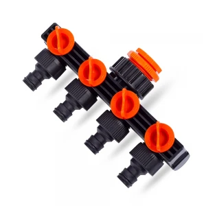Планка-адаптер SUPERPLAST UKR-063 с 4-мя запорными кранами 1/2"-3/4"-1"