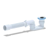 Сифон для душового піддону ANI PLAST E016 1 1/2" плоский з гнучкою трубою 40/50 довжиною 375 мм