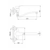 Смеситель для ванны FRAP F2114-B хромированный