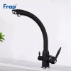 Смеситель для кухни FRAP F4399-7 черный для двух вод