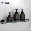 Полка стеклянная FRAP F30207 500 мм из нержавеющей стали черная