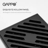 Трап для душа GAPPO G81050-6 100x100 мм вертикальный латунный черный