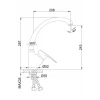 Смеситель для кухни FRAP F4166 хромированный