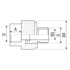 Муфта PP-R ITAL 20 мм x 1/2" ЗЗ