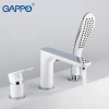 Смеситель для ванны GAPPO G1148 белый/хром на борт.