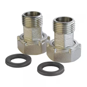 Комплект присоединительный для счетчиков VLMZ латунь 3/4"x1/2" никелированный (L-96)
