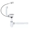 Сифон для кухни ITAL K1013SA 3 1/2"x40 полуавтоматический с резьбовым выпуском, универсальным переливом и гофротрубой 40x40/50