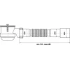 Сифон для душевого поддона KRONO PLAST П1000 1 1/2" с гибкой трубой Ø40 x 40/50