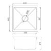 Кухонная мойка GAPPO GS4444-6 440x440 мм интегрированная нержавеющая сталь с PVD покрытием