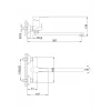 Смеситель для ванны FRAP F2241 белый/хром
