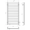 Полотенцесушитель электрический DEFFI Harmony П9 500x1000 правый черный