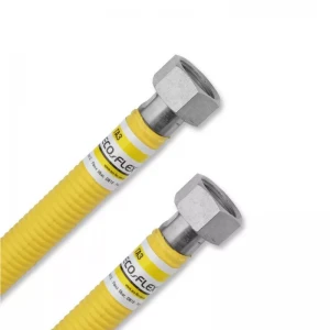 Гибкий шланг для газа ECO-FLEX 80 см 1/2" гайка-гайка гофрированный