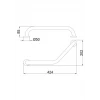 Поручень для ванной комнаты FRAP F1717 450 мм хромированный