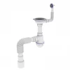 Сифон для кухонной мойки KRONO PLAST M-1055-E Ø40х40/50 с гибким круглым переливом