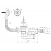 Сифон для ванны KRONO PLAST В-0550 40/50 с переливом