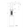 Дозатор для моющего средства GAPPO G404-1 300 мл встроенный латунь/пластик черный