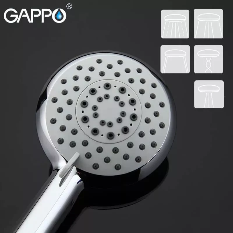 Лійка для душу GAPPO G17 5-режимна хромована