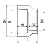 Муфта переходная ITAL PPR 50 x 40 мм