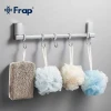 Вешалка FRAP F1815-5 на 5 подвижных крючков 284 мм белая/хром